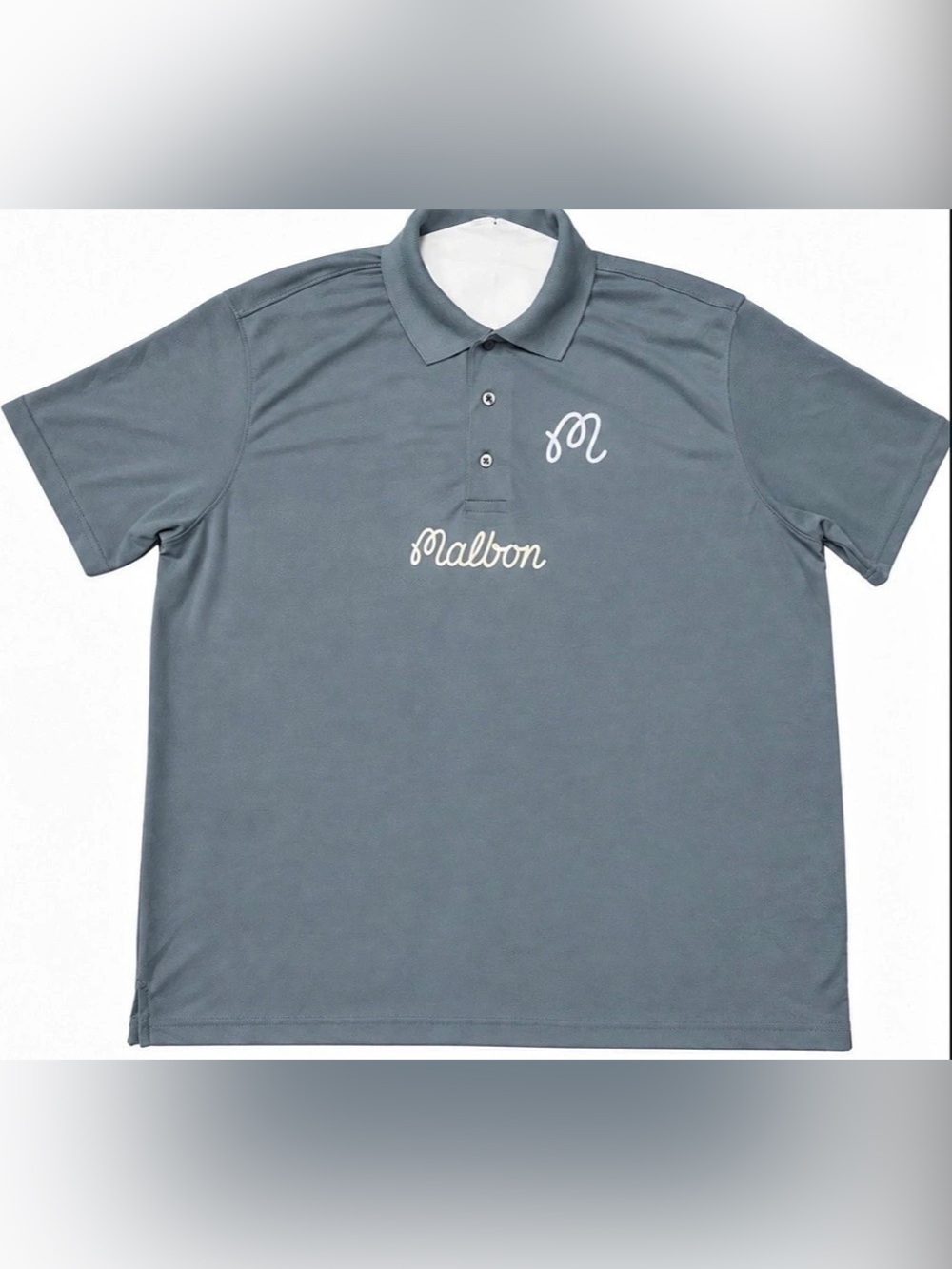 New Malbon Golf Polo Men's Blue Polo Shirt size Large